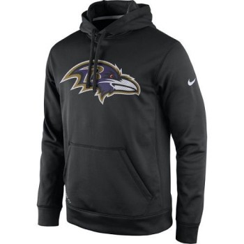 Men's Baltimore Ravens Black Practice Performance Pullover Hoodie