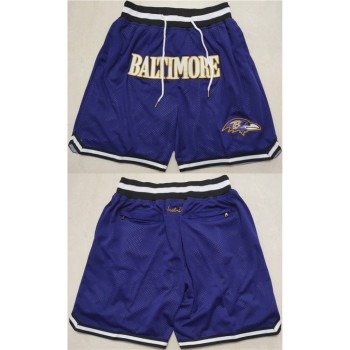 Men's Baltimore Ravens Purple Shorts (Run Small)