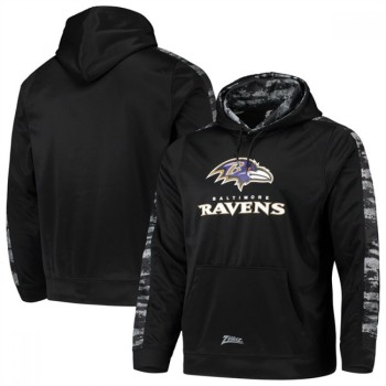 Men's Baltimore Ravens Zubaz Black Tonal Oxide Pullover Hoodie Men's Baltimore Ravens Zubaz Black Tonal Oxide Pullover Hoodie