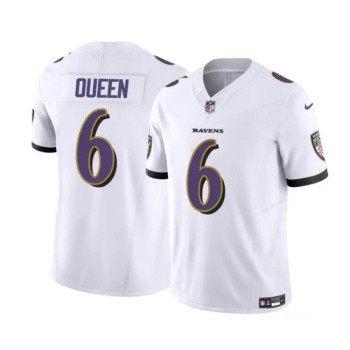 Men's Baltimore Ravens #6 Patrick Queen White 2023 F.U.S.E. Vapor Limited Football Jersey Men's Baltimore Ravens #6 Patrick Queen White 2023 F.U.S.E. Vapor Limited Football Jersey