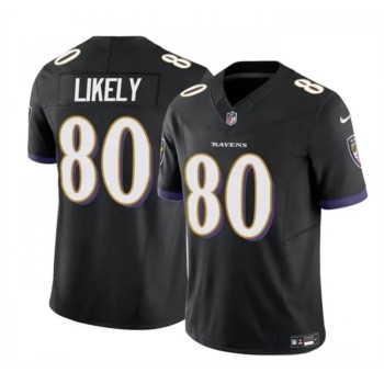 Men's Baltimore Ravens #80 Isaiah Likely Black 2023 F.U.S.E. Vapor Limited Football Jersey Men's Baltimore Ravens #80 Isaiah Likely Black 2023 F.U.S.E. Vapor Limited Football Jersey