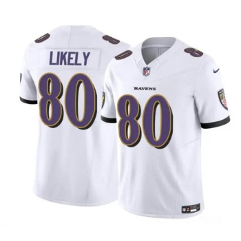 Men's Baltimore Ravens #80 Isaiah Likely White 2023 F.U.S.E. Vapor Limited Football Jersey Men's Baltimore Ravens #80 Isaiah Likely White 2023 F.U.S.E. Vapor Limited Football Jersey