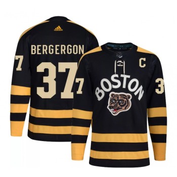 Men's Boston Bruins #37 Patrice Bergeron Black Classic Primegreen Stitched Jersey Men's Boston Bruins #37 Patrice Bergeron Black Classic Primegreen Stitched Jersey