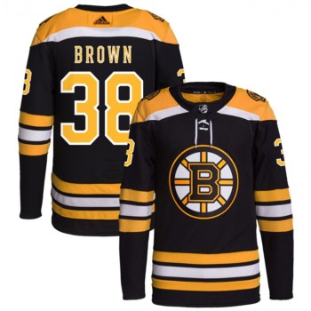 Men's Boston Bruins #38 Patrick Brown Black Stitched Jersey Men's Boston Bruins #38 Patrick Brown Black Stitched Jersey