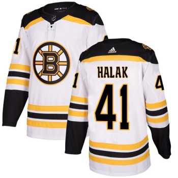 Men's Boston Bruins #41 Jaroslav Halak White Stitched NHL Jersey Men's Boston Bruins #41 Jaroslav Halak White Stitched NHL Jersey