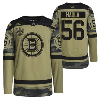 Men's Boston Bruins #56 Erik Haula 2022 Camo Military Appreciation Night Stitched Jersey Men's Boston Bruins #56 Erik Haula 2022 Camo Military Appreciation Night Stitched Jersey
