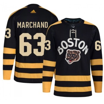 Men's Boston Bruins #63 Brad Marchand Black Classic Primegreen Stitched Jersey Men's Boston Bruins #63 Brad Marchand Black Classic Primegreen Stitched Jersey