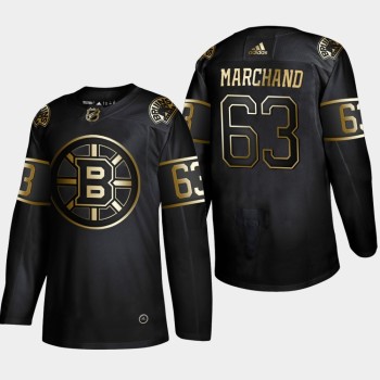 Men's Boston Bruins #63 Brad Marchand Black Golden Edition Stitched NHL Jersey Men's Boston Bruins #63 Brad Marchand Black Golden Edition Stitched NHL Jersey