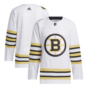 Men's Boston Bruins Blank White 100th Anniversary Primegreen Stitched Jersey Men's Boston Bruins Blank White 100th Anniversary Primegreen Stitched Jersey