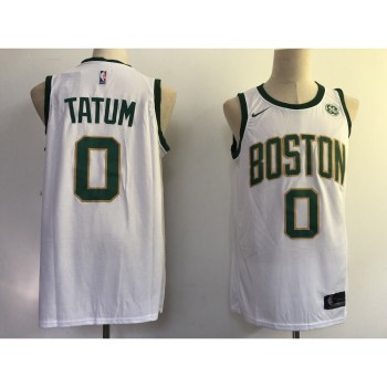 Men's Boston Celtics #0 Jayson Tatum White 2018/19 City Edition Swingman Stitched NBA Jersey