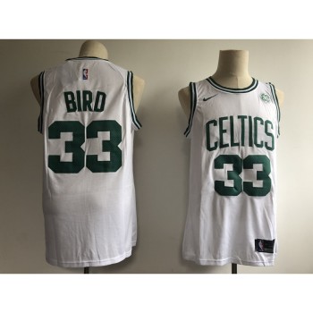 Men's Boston Celtics #33 Larry Bird White Swingman Stitched NBA Jersey
