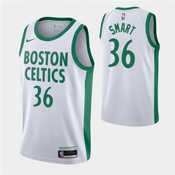 Men's Boston Celtics #36 Marcus Smart 2020-21 White City Edition Swingman Stitched NBA Jersey Men's Boston Celtics #36 Marcus Smart 2020-21 White City Edition Swingman Stitched NBA Jersey