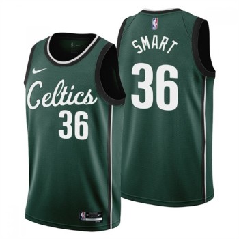 Men's Boston Celtics #36 Marcus Smart 2022/23 Green City Edition Stitched Jersey Men's Boston Celtics #36 Marcus Smart 2022/23 Green City Edition Stitched Jersey