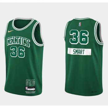 Men's Boston Celtics #36 Marcus Smart Green 75th Anniversary City Stitched Jersey Men's Boston Celtics #36 Marcus Smart Green 75th Anniversary City Stitched Jersey