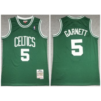 Men's Boston Celtics #5 Kevin Garnett 2007-08 Green Throwback Stitched Jersey Men's Boston Celtics #5 Kevin Garnett 2007-08 Green Throwback Stitched Jersey