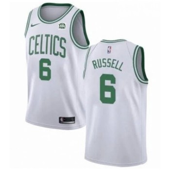 Men's Boston Celtics #6 Bill Russell White Stitched Basketball Jersey Men's Boston Celtics #6 Bill Russell White Stitched Basketball Jersey