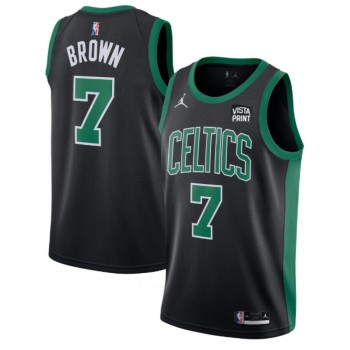 Men's Boston Celtics #7 Jaylen Brown 75th Anniversary Black Stitched Basketball Jersey Men's Boston Celtics #7 Jaylen Brown 75th Anniversary Black Stitched Basketball Jersey