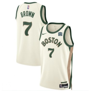 Men's Boston Celtics #7 Jaylen Brown Cream 2023-24 City Edition Stitched Basketball Jersey Men's Boston Celtics #7 Jaylen Brown Cream 2023-24 City Edition Stitched Basketball Jersey