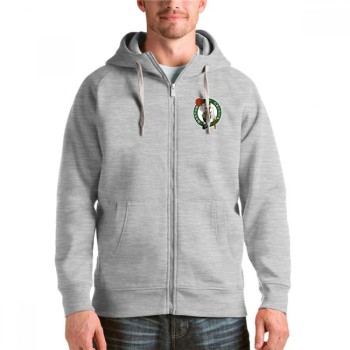 Men's Boston Celtics Grey Zip Hoodie Jacket Men's Boston Celtics Grey Zip Hoodie Jacket