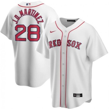 Men's Boston Red Sox #28 J.D. Martinez White Cool Base Stitched Jersey Men's Boston Red Sox #28 J.D. Martinez White Cool Base Stitched Jersey