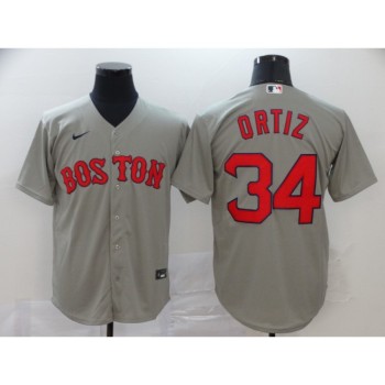 Men's Boston Red Sox #34 David Ortiz Grey Cool Base Stitched MLB Jersey Men's Boston Red Sox #34 David Ortiz Grey Cool Base Stitched MLB Jersey