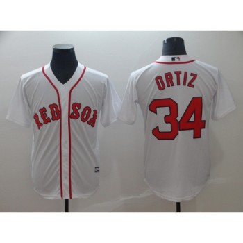 Men's Boston Red Sox #34 David Ortiz White Cool Base Stitched MLB Jersey Men's Boston Red Sox #34 David Ortiz White Cool Base Stitched MLB Jersey