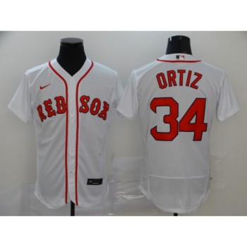 Men's Boston Red Sox #34 David Ortiz White Flex Base Stitched MLB Jersey Men's Boston Red Sox #34 David Ortiz White Flex Base Stitched MLB Jersey
