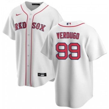 Men's Boston Red Sox #99 Alex Verdugo 2020 White Cool Base Stitched Jersey Men's Boston Red Sox #99 Alex Verdugo 2020 White Cool Base Stitched Jersey