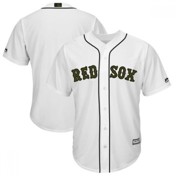 Men's Boston Red Sox Blank White 2018 Memorial Day Cool Base Stitched MLB Jersey Men's Boston Red Sox Blank White 2018 Memorial Day Cool Base Stitched MLB Jersey