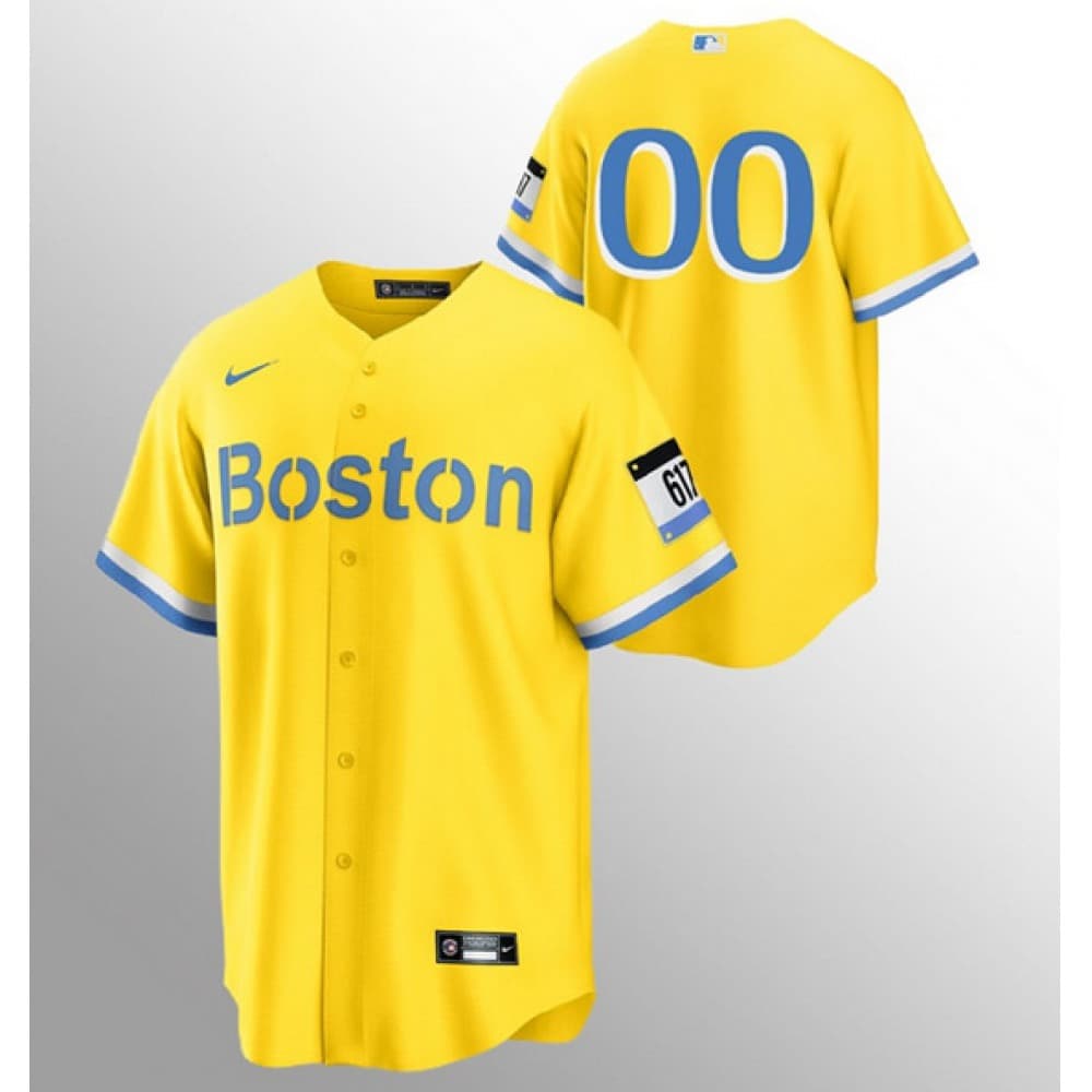 Youth Boston Red Sox Gold 2021 City Connect Custom Jersey