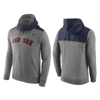 Men's Boston Red Sox Gray Cooperstown Collection Hybrid Pullover Hoodie
