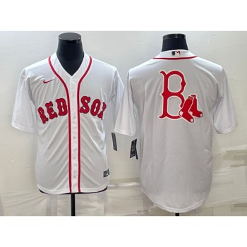 Men's Boston Red Sox White Team Big Logo Cool Base Stitched Jersey Men's Boston Red Sox White Team Big Logo Cool Base Stitched Jersey