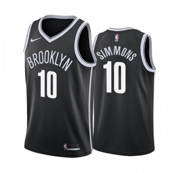 Men's Brooklyn Nets #10 Ben Simmons Black Stitched Basketball Jersey Men's Brooklyn Nets #10 Ben Simmons Black Stitched Basketball Jersey