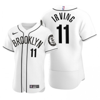 Men's Brooklyn Nets #11 Kyrie Irving 2020 White NBA X MLB Crossover Edition Stitched Jersey Men's Brooklyn Nets #11 Kyrie Irving 2020 White NBA X MLB Crossover Edition Stitched Jersey
