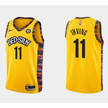 Men's Brooklyn Nets #11 Kyrie Irving Amarillo Swingman Stitched NBA Jersey Men's Brooklyn Nets #11 Kyrie Irving Amarillo Swingman Stitched NBA Jersey