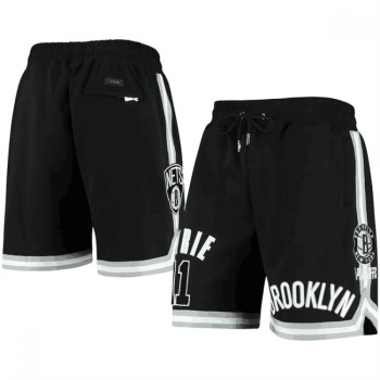 Men's Brooklyn Nets #11 Kyrie Irving Black Shorts Men's Brooklyn Nets #11 Kyrie Irving Black Shorts