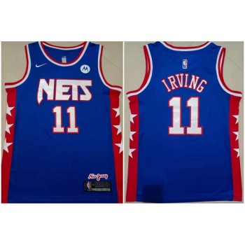 Men's Brooklyn Nets #11 Kyrie Irving Blue Stitched Basketball Jersey Men's Brooklyn Nets #11 Kyrie Irving Blue Stitched Basketball Jersey