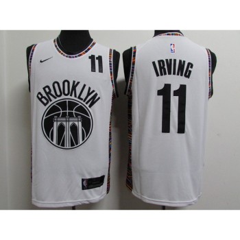 Men's Brooklyn Nets #11 Kyrie Irving White New City Edition Stitched Jersey Men's Brooklyn Nets #11 Kyrie Irving White New City Edition Stitched Jersey