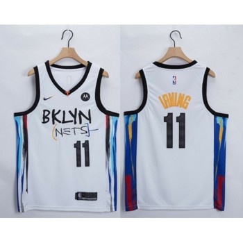 Men's Brooklyn Nets #11 Kyrie Irving White Stitched Jersey Men's Brooklyn Nets #11 Kyrie Irving White Stitched Jersey