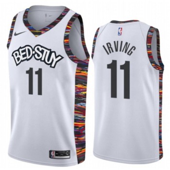 Men's Brooklyn Nets #11 Kyrie Irving White 2019 City Edition Stitched NBA Jersey Men's Brooklyn Nets #11 Kyrie Irving White 2019 City Edition Stitched NBA Jersey