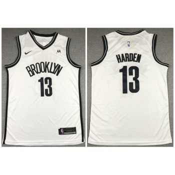 Men's Brooklyn Nets #13 James Harden 2020 White Stitched Jersey Men's Brooklyn Nets #13 James Harden 2020 White Stitched Jersey