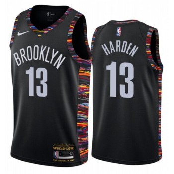 Men's Brooklyn Nets #13 James Harden Black City Edition Stitched NBA Jersey Men's Brooklyn Nets #13 James Harden Black City Edition Stitched NBA Jersey