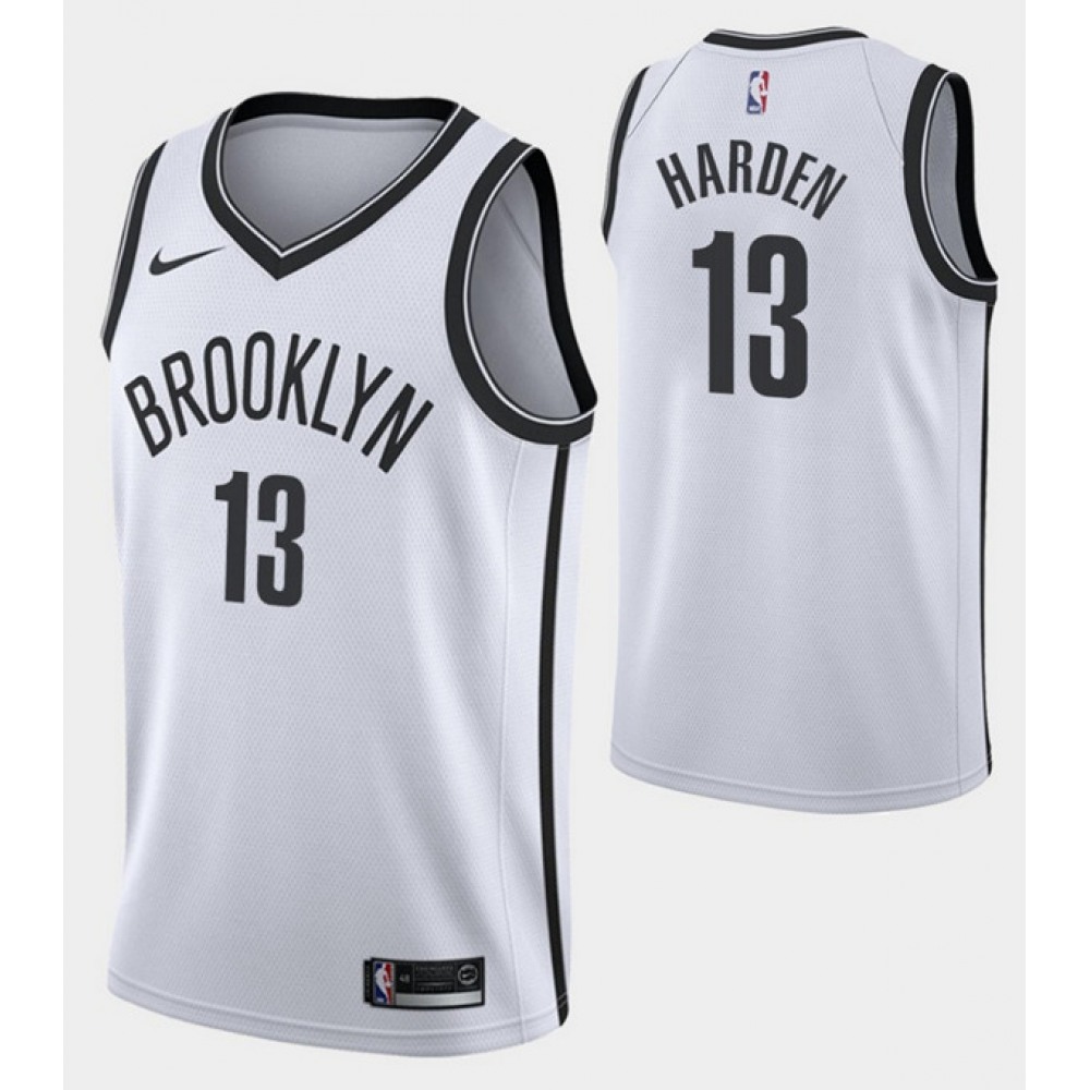 Men's Brooklyn Nets #13 James Harden White Association Edition Stitched NBA Jersey