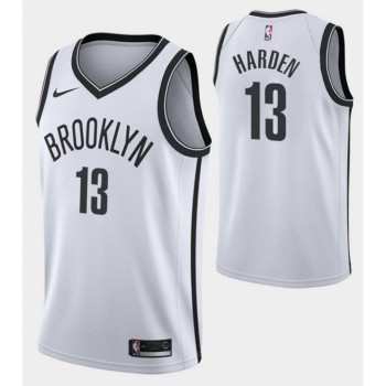 Men's Brooklyn Nets #13 James Harden White Association Edition Stitched NBA Jersey Men's Brooklyn Nets #13 James Harden White Association Edition Stitched NBA Jersey