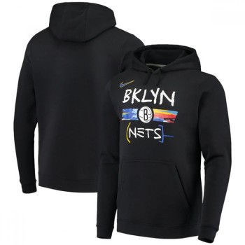 Men's Brooklyn Nets 2020&21 Black City Edition Story Club Pullover Hoodie Men's Brooklyn Nets 2020&21 Black City Edition Story Club Pullover Hoodie