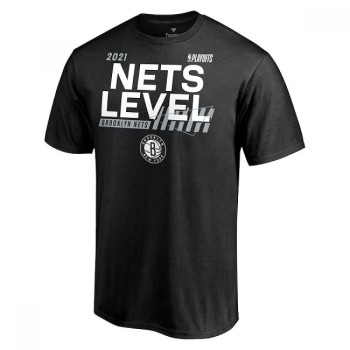 Men's Brooklyn Nets 2021 Black Playoff Bound Dunk T-Shirt Men's Brooklyn Nets 2021 Black Playoff Bound Dunk T-Shirt