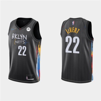 Men's Brooklyn Nets #22 Caris LeVert 2020 Black City Edition Stitched Jersey Men's Brooklyn Nets #22 Caris LeVert 2020 Black City Edition Stitched Jersey