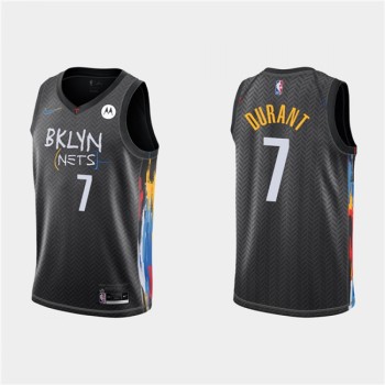 Men's Brooklyn Nets #7 Kevin Durant 2020 Black City Edition Stitched Jersey Men's Brooklyn Nets #7 Kevin Durant 2020 Black City Edition Stitched Jersey