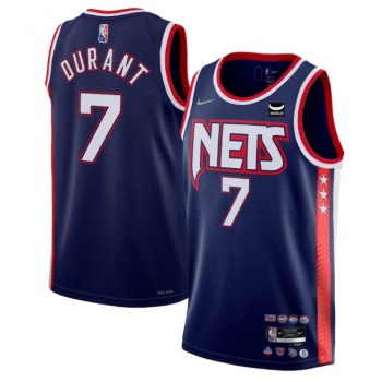 Men's Brooklyn Nets #7 Kevin Durant 2021/22 Swingman Navy City Edition 75th Anniversary Stitched Basketball Jersey Men's Brooklyn Nets #7 Kevin Durant 2021/22 Swingman Navy City Edition 75th Anniversary Stitched Basketball Jersey