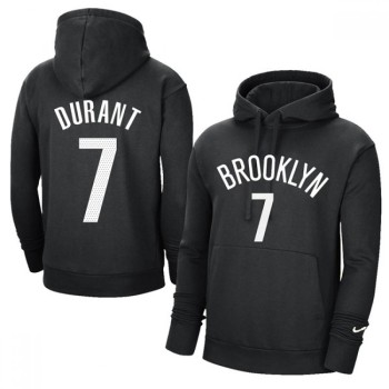 Men's Brooklyn Nets #7 Kevin Durant 2021 Black Pullover Hoodie Men's Brooklyn Nets #7 Kevin Durant 2021 Black Pullover Hoodie